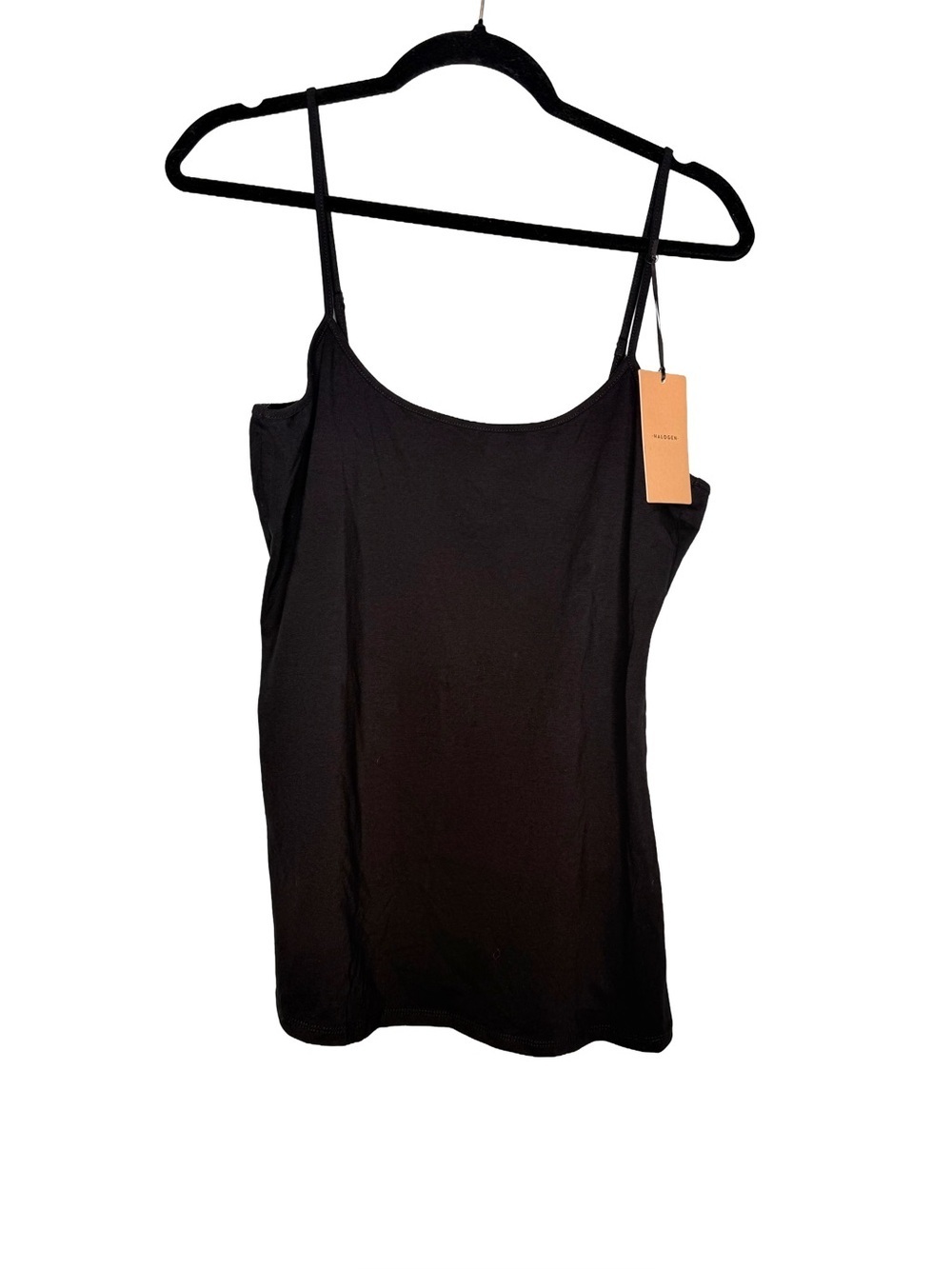 halogen Black Women's Spaghetti Strap Tank Top cami